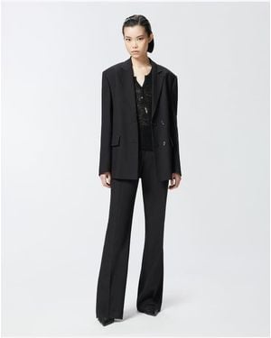 Pinko Pantalon De Costume Évasé Femme - Noir