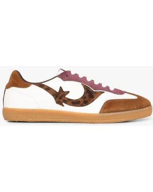 Ba&sh Baskets Basses En Cuir Imprimé Léopard Femme - Marron