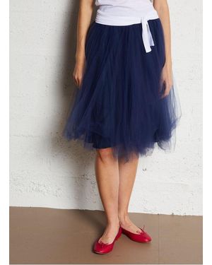 Repetto Jupe Taille Haute Femme - Bleu