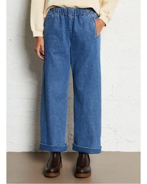 Hod Paris Jean Large En Denim De Coton Mélangé Femme - Bleu