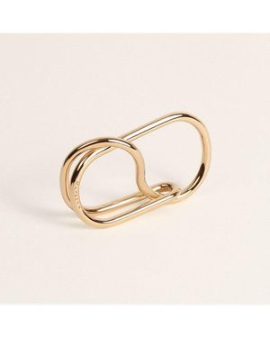 Mayrena Bague Double Réversible, Plaqué Or - Neutre