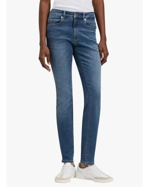 BOSS Jean Slim En Coton Mélangé Femme - Bleu