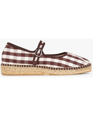 Naguisa Espadrilles Plates En Coton Mélangé Femme - Marron