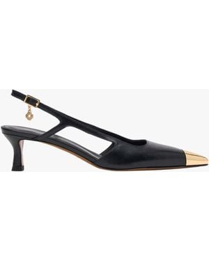 Maje Escarpins Slingback En Cuir Femme - Noir
