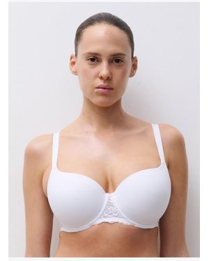 Chantelle Soutien-Gorge Coques Emboîtant En Dentelle - Blanc