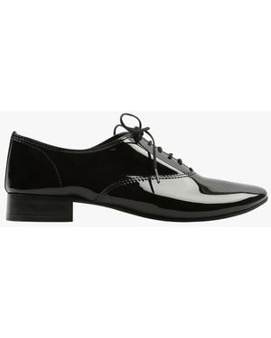 Repetto Richelieu En Cuir Vernis À Petit Talon Femme - Noir