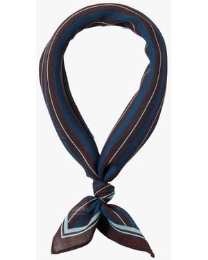 SELECTED Foulard En Laine Et Soie - Bleu