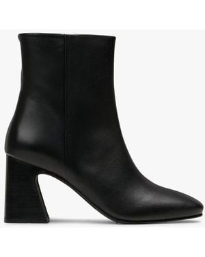 Bobbies Bottines À Talons Hauts En Cuir Lisse Femme - Noir