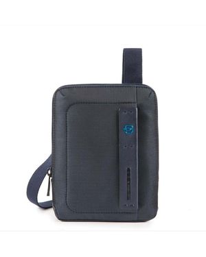 Piquadro Sacoche Bandoulière Avec Rangements Et - Bleu