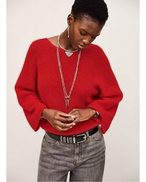 Ba&sh Pull Droit Col Rond En Maille Femme - Rouge