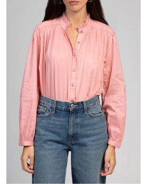 An'ge Chemise Droite En Coton Femme - Bleu