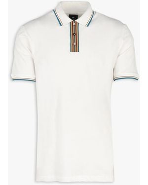 Paul Smith Polo Droit En Coton Bio Mélangé - Blanc
