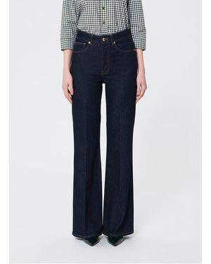 Tara Jarmon Jean Brut Patte D'Eph Taille Haute Femme - Bleu