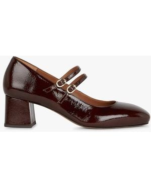Bobbies Babies En Cuir Vernis Femme - Marron