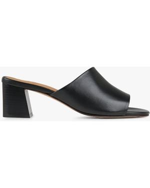 Bobbies Mules En Cuir Femme - Noir