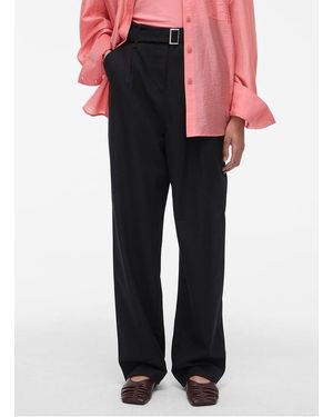 ROUGE EDIT Pantalon À Pinces Taille Haute Femme - Gris