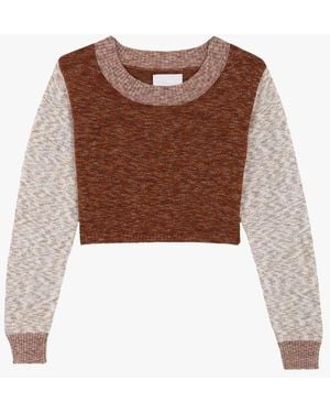 Rita Row Pull Court Droit Femme - Marron