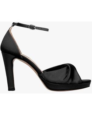Repetto Sandales À Talon En Coton Mélangé Femme - Noir
