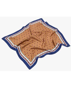 Maje Foulard Imprimé En Soie - Bleu