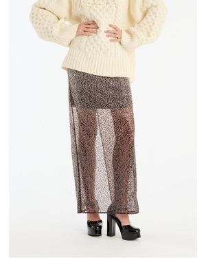 ROTATE BIRGER CHRISTENSEN Jupe Longue Ornée De Perles Femme - Neutre