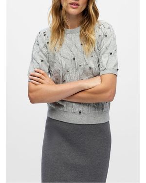 Object Pull Col Rond Femme - Blanc