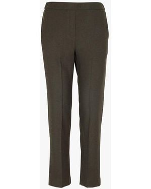 Diega Pantalon Droit En Laine Mélangée Femme - Gris