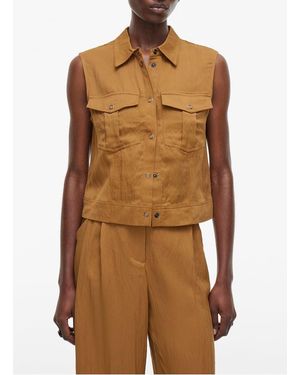 ROUGE EDIT Chemise Col Classique Femme - Marron