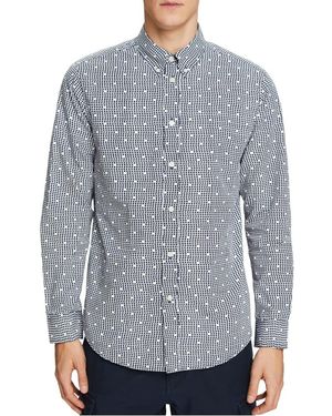 Esprit Chemise Col Classique Imprimée En Coton - Gris