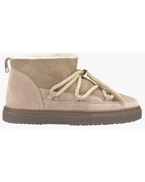 Inuikii Boots Fourrées En Cuir Velours Femme - Neutre