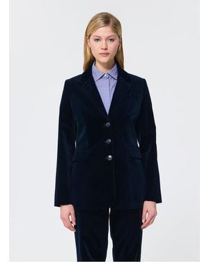 Tara Jarmon Veste De Tailleur Ajustée En Coton Femme - Bleu