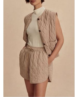 Varley Short Matelassé À Taille Élastiquée Femme - Neutre