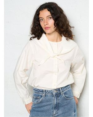 The Tiny Big Sister Chemise Ample Col Rond En Coton Femme - Neutre