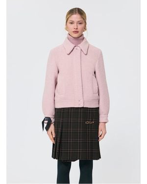 Tara Jarmon Veste Col Classique En Laine Femme - Rose