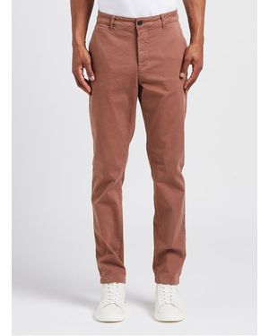 Minimum Pantalon Droit En Coton Bio Mélangé - Rouge