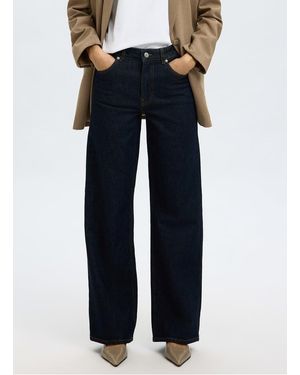 SELECTED Jean Patte D'Eph En Coton Bio Mélangé Femme - Bleu