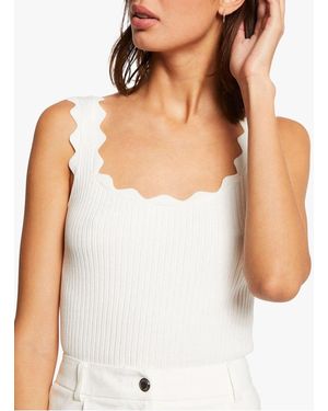 Morgan Débardeur Côtelé Femme - Blanc