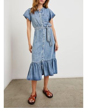 Rails Robe Midi Col Rond Aspect Jean Femme - Bleu