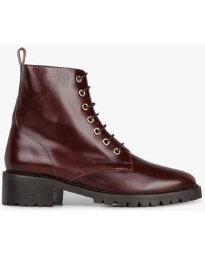 Bobbies Bottines En Cuir Femme - Marron