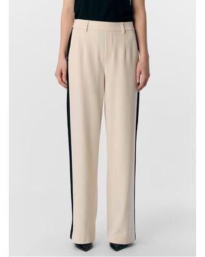 Object Pantalon Droit En Fibres Recyclées Mélangées Femme - Neutre