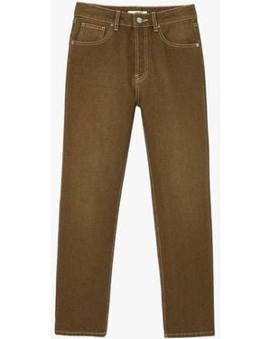 Nitah Jean Droit En Coton Femme - Vert