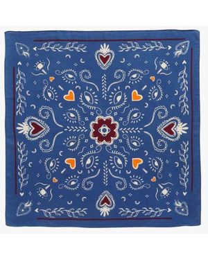 Billybelt Petit Foulard En Coton Biologique Lise - Bleu