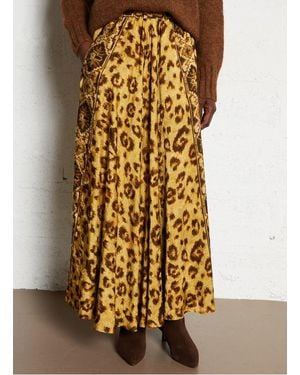 Mes Demoiselles Jupe Longue Évasée Femme - Métallisé