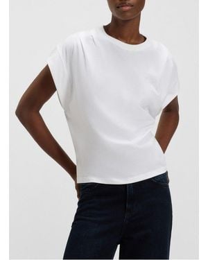 BOSS Tee-Shirt Manches Courtes Unies Femme - Blanc