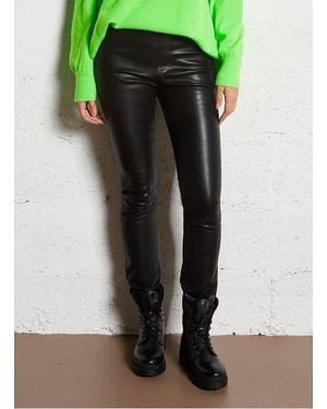 Ba&sh Legging En Cuir Femme - Noir