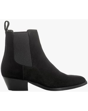 Reqins Bottines Chelsea En Cuir Suédé Femme - Noir