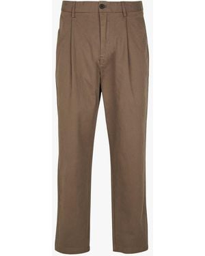 Minimum Pantalon Droit En Coton Mélangé - Marron