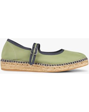 Naguisa Espadrilles Plates En Lin Femme - Vert