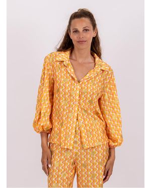 Sundress Chemise Droite Col Classique Femme - Orange