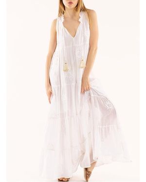 Wild Robe Ample Brodée En Coton Femme - Rose