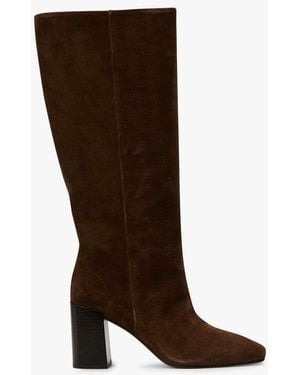 Bobbies Bottes En Cuir Velours Femme - Marron